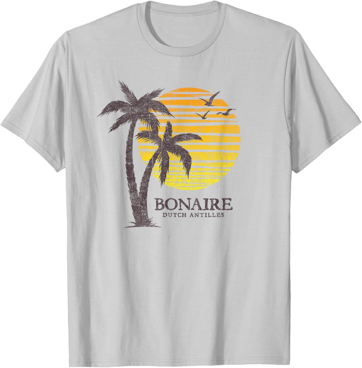 Bonaire Dutch Antilles Beach Sunset Souvenir T-Shirt - T-Shirt | Ash