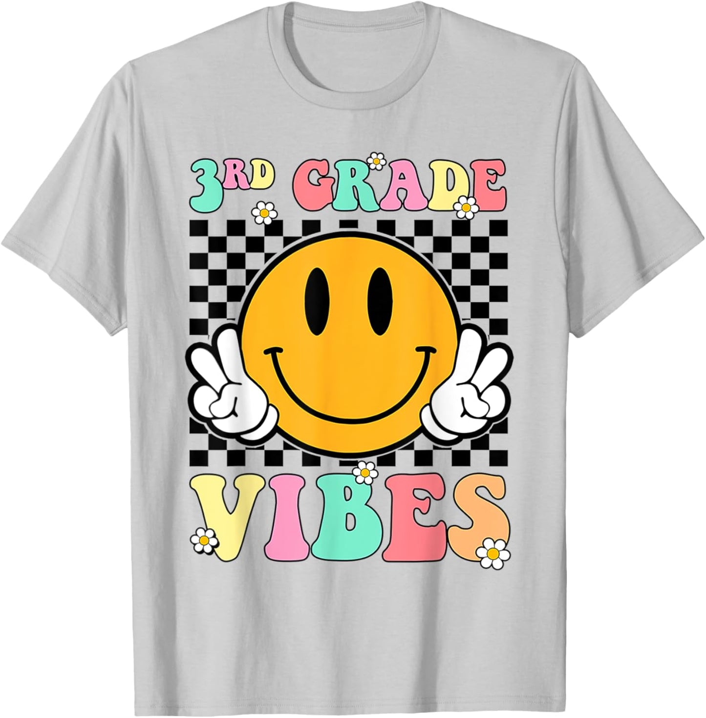 3rd Grade Vibes Back To School First Day Teachers Kids T-Shirt - T-Shirt | Ash
