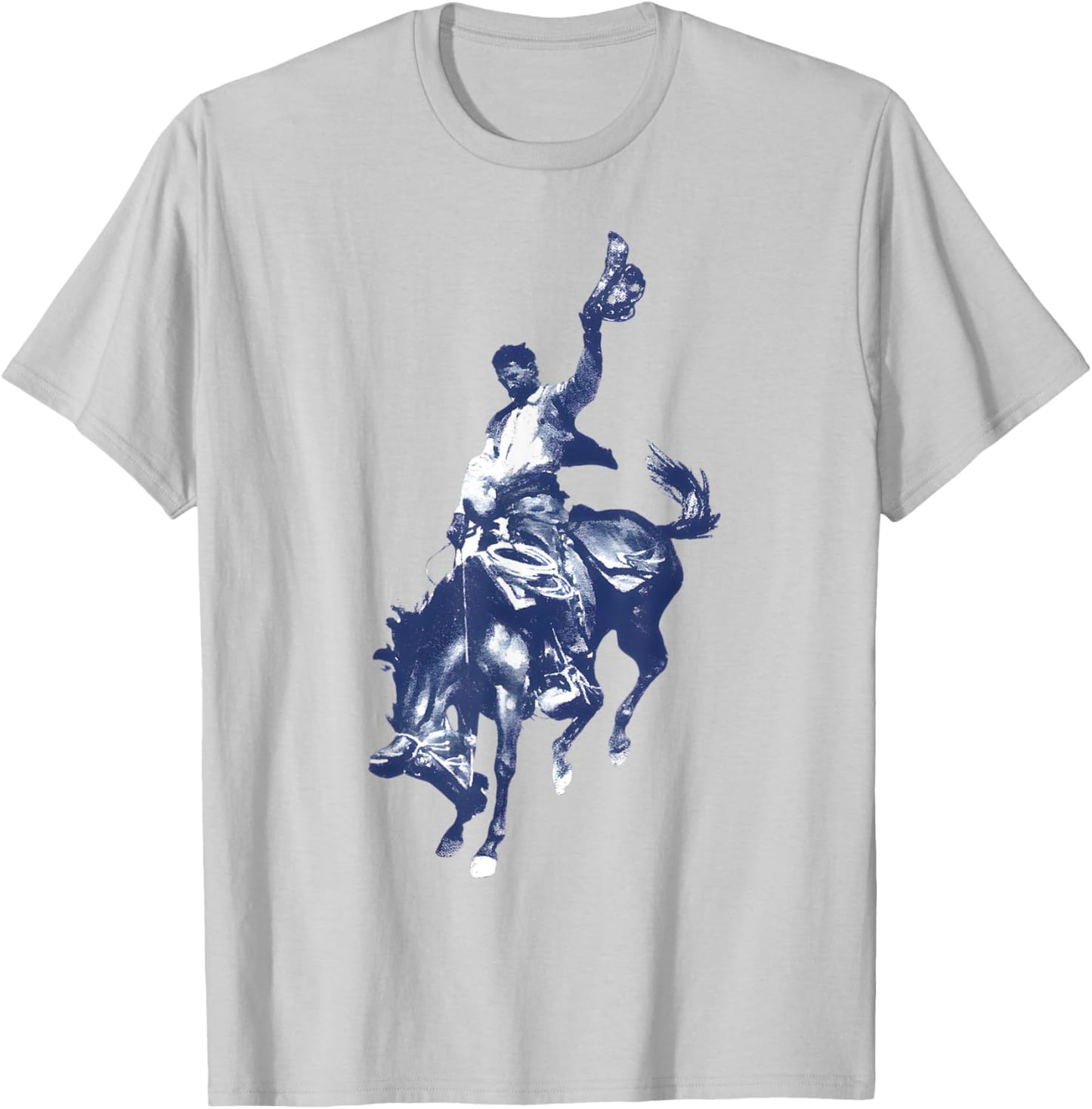 Cowboy Rodeo Horse Western Country Vintage Bronco Riding T-Shirt - T-Shirt | Ash