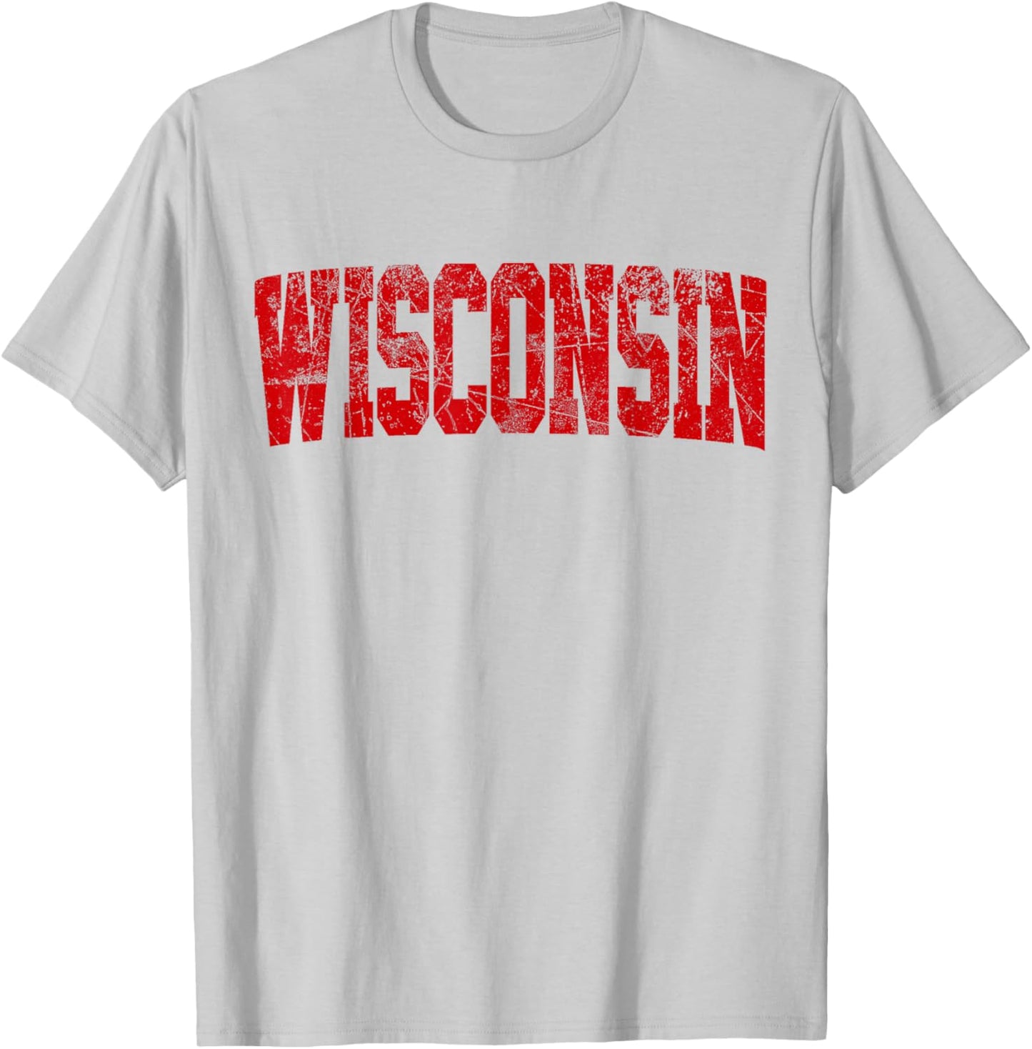 Vintage Wisconsin Wisconsin Red Retro Wisconsin T-Shirt - T-Shirt | Ash