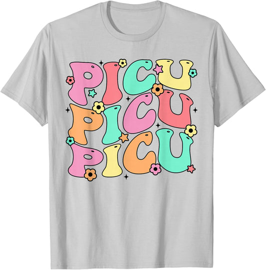 PICU Nurse Shirt Pediatric Intensive Care Unit Nurse T-Shirt - T-Shirt | Ash