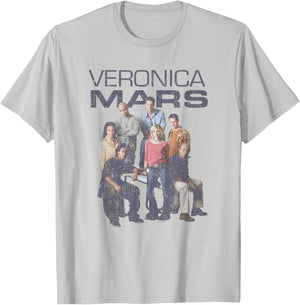 Veronica Mars Main Characters Distressed Group Shot T-Shirt - T-Shirt | Ash