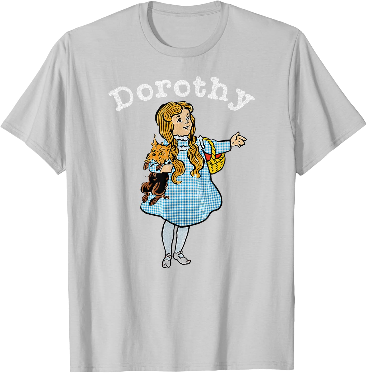 Vintage Fairytale Dorothy Toto Art-Pink Wizard of OZ Dorothy T-Shirt - T-Shirt | Ash