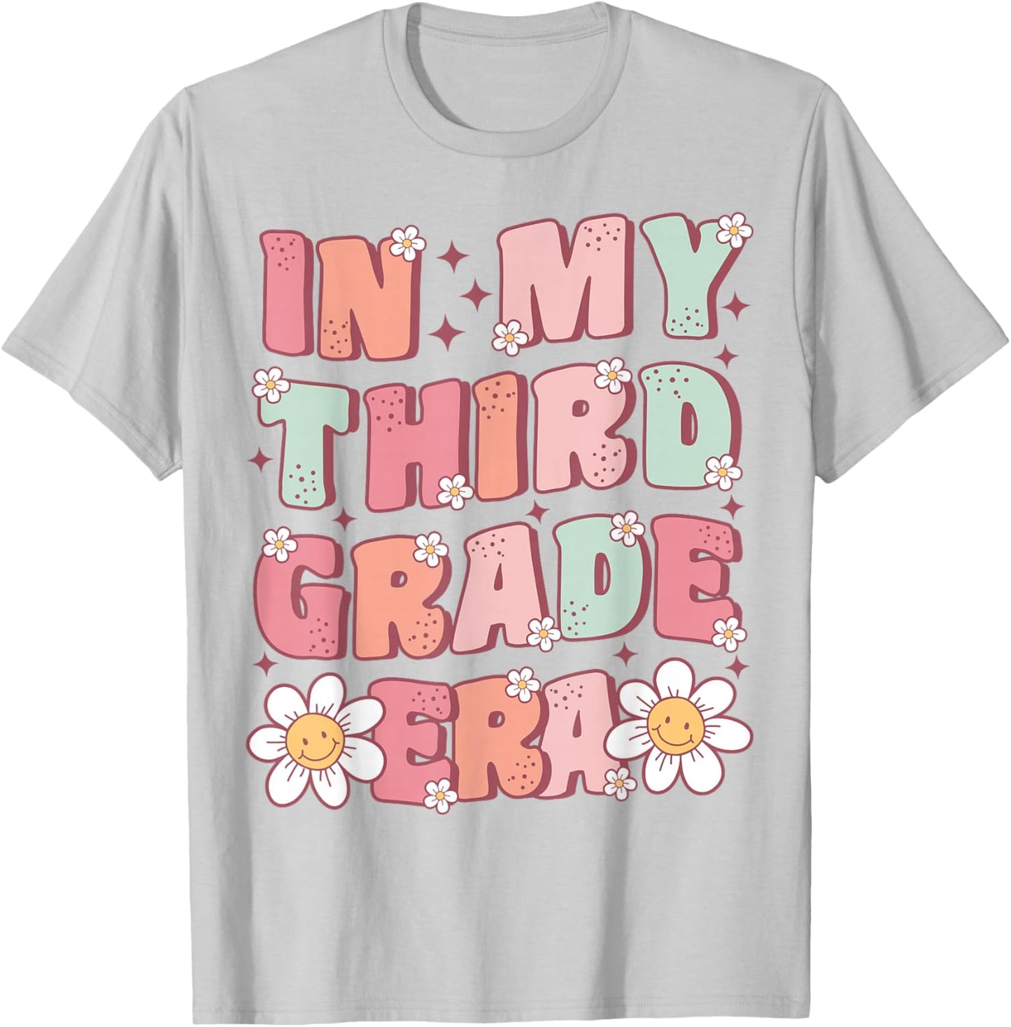 In My Third Grade Era Cute Groovy 3rd Grade Back to School T-Shirt - T-Shirt | Ash