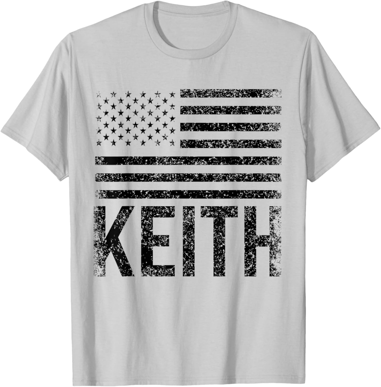 Keith USA Name Forename Personalized Birthday T-Shirt - T-Shirt | Ash