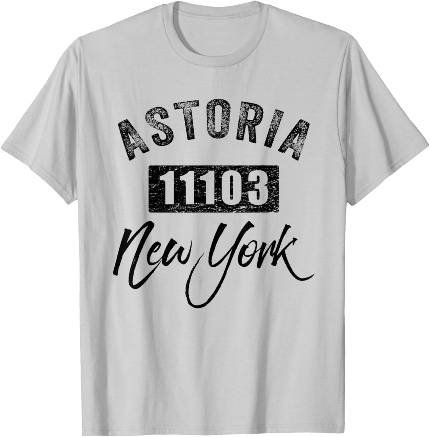 Astoria NY 11103 Queens Hometown Tourist Souvenir Zip Code T-Shirt - T-Shirt | Ash