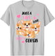 Just a Girl Who Loves Corgis Small T-Shirt - T-Shirt | Ash