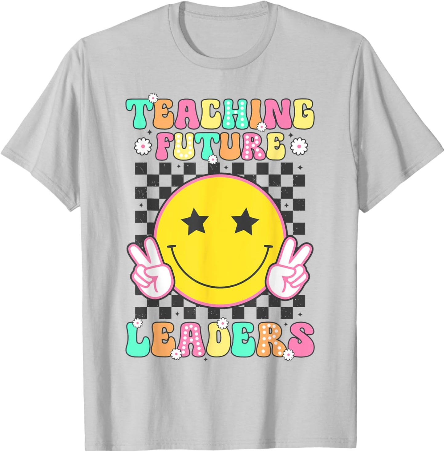 Groovy Teacher Retro Teaching Future Leaders Back To School Women Kids T-Shirt - T-Shirt | Ash