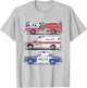 Emergency Rescue Vehicles Police Car Fire Truck Ambulance T-Shirt - T-Shirt | Ash