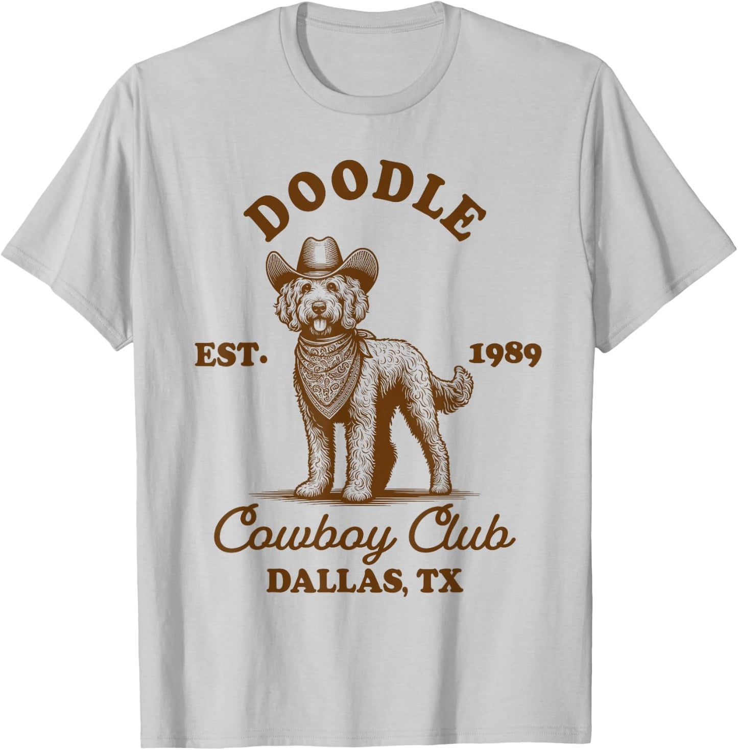 Doodle Mom Doodle Lover Western Howdy Doodle Cowboys Club T-Shirt - T-Shirt | Ash