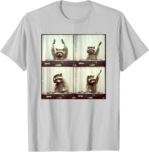 Funny Raccoon Party T-Shirt - T-Shirt | Ash