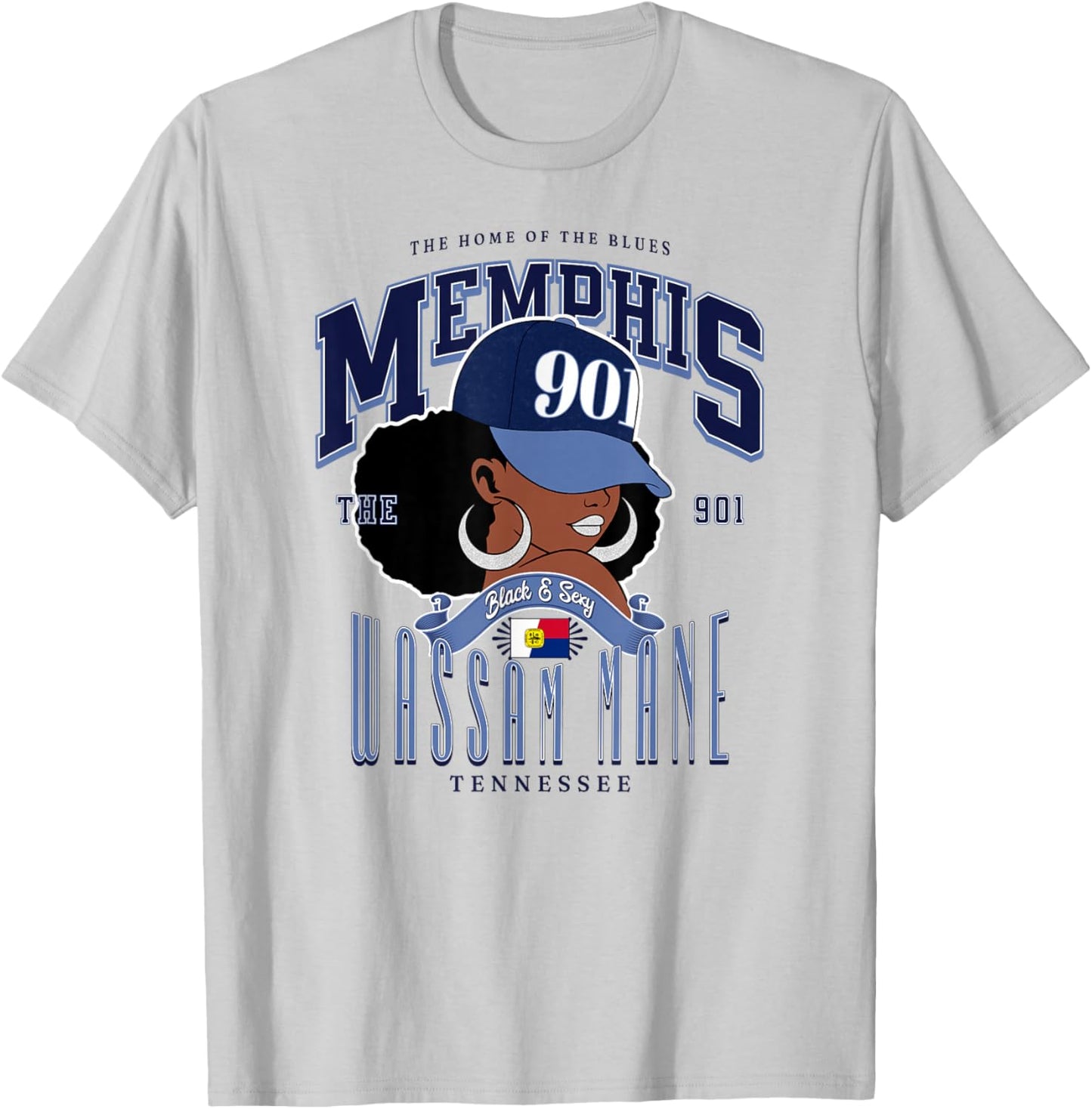 901 Area Code Memphis TN Unapologetically Melanated T-Shirt - T-Shirt | Ash