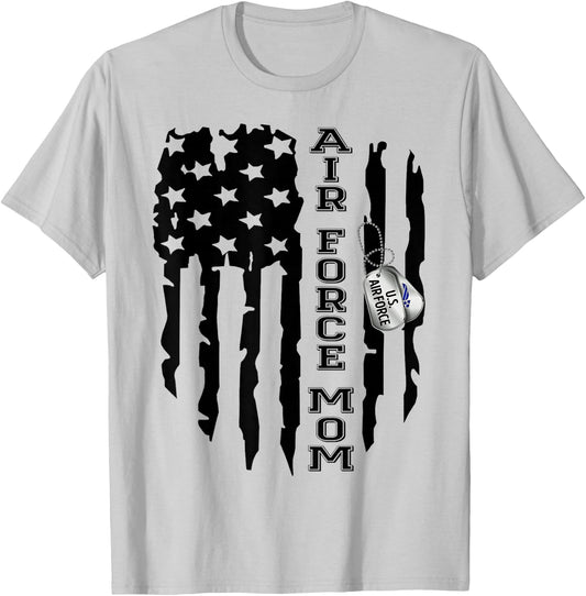 Air Force Mom Air Force Graduation Air Force Mom Gift T-Shirt - T-Shirt | Ash