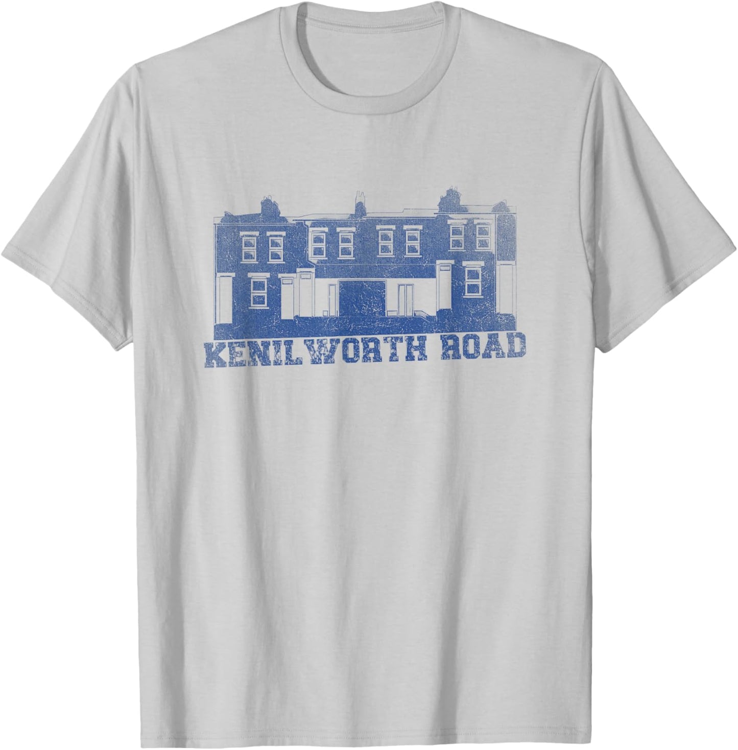 TerraceTees Luton Town Kenilworth Road - Men's Grey Small Classic Fit Short Sleeve Football Club T-Shirt - T-Shirt | Ash