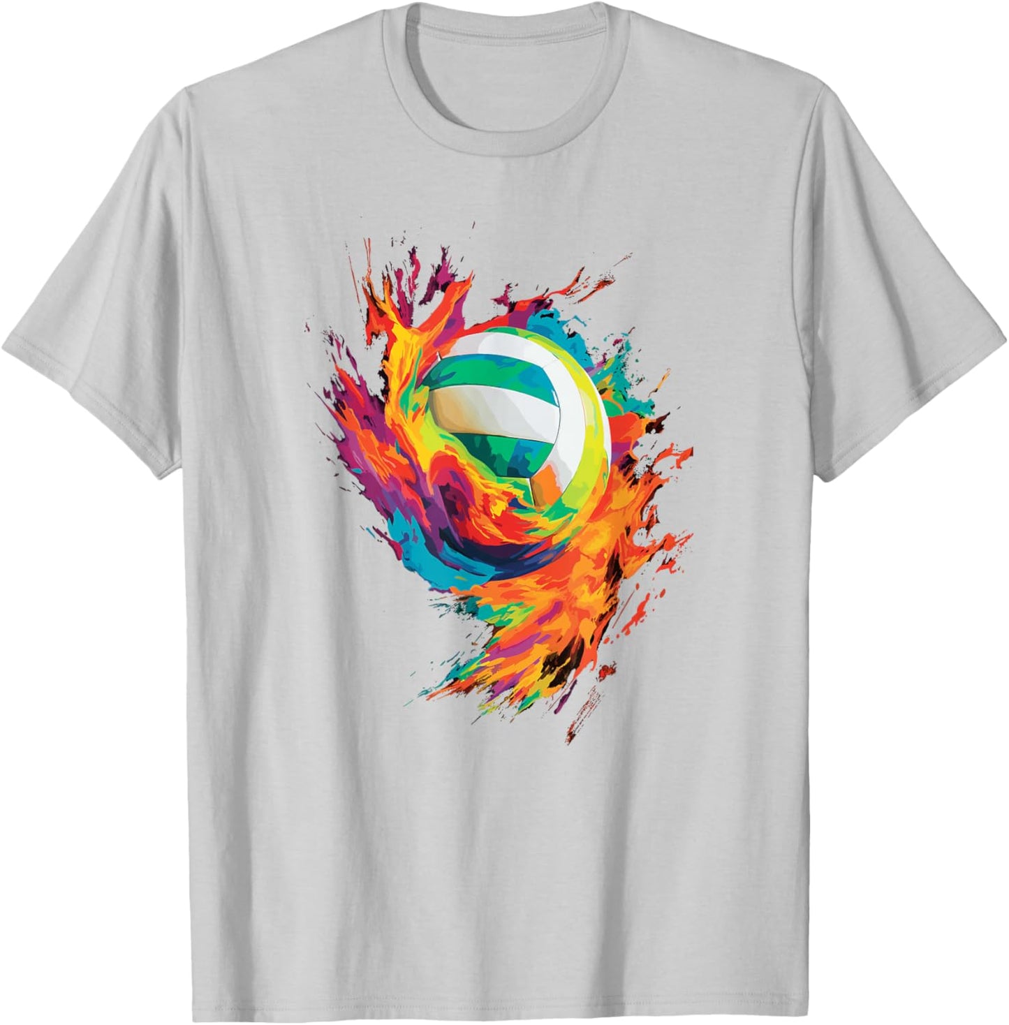 Colorful Volleyball volleyball player Girls Woman Teen T-Shirt - T-Shirt | Ash