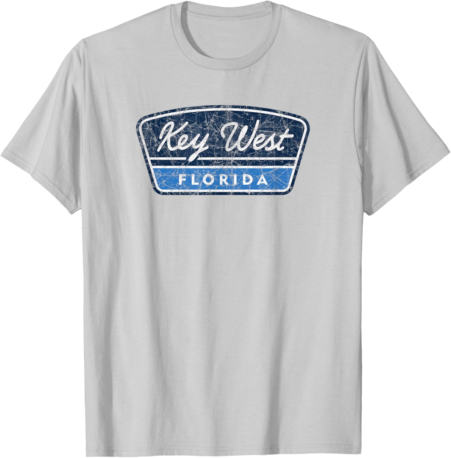 Vintage Key West Florida Souvenir Retro Throwback Script T-Shirt - T-Shirt | Ash