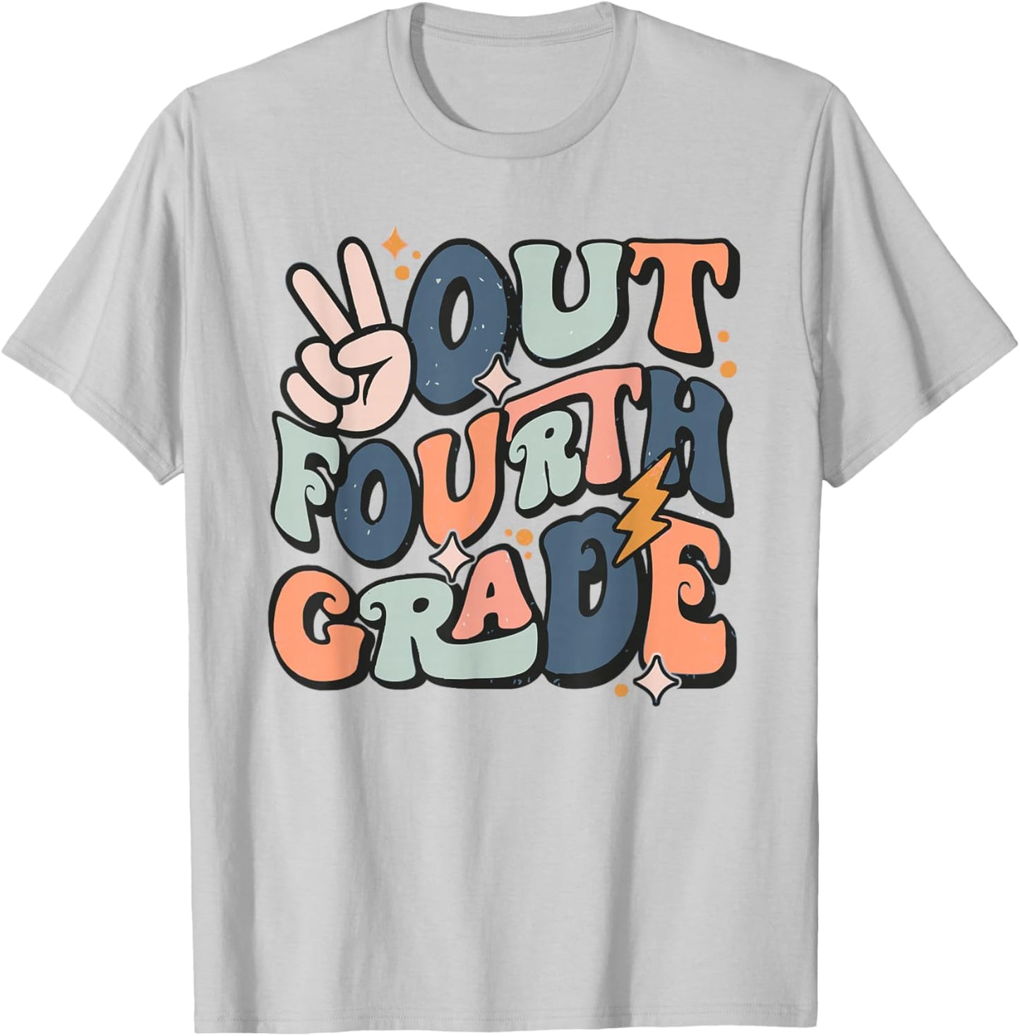 Last Day Of 4th Grade Peace Out Fourth Grade Graduation T-Shirt - T-Shirt | Ash