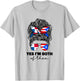 Half Panamanian And Puerto Rican Rico Panama Flag Girl Women T-Shirt - T-Shirt | Ash