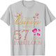 This Queen Makes 57 Look Fabulous 57 Years Old 57th Birthday T-Shirt - T-Shirt | Ash