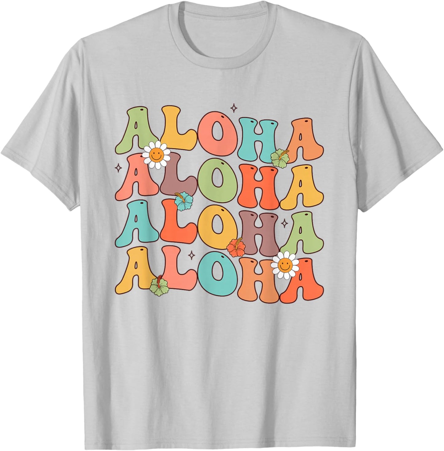 Aloha Shirt Hawaiian Flower Hawaii Vacation Women Men Kids T-Shirt - T-Shirt | Ash