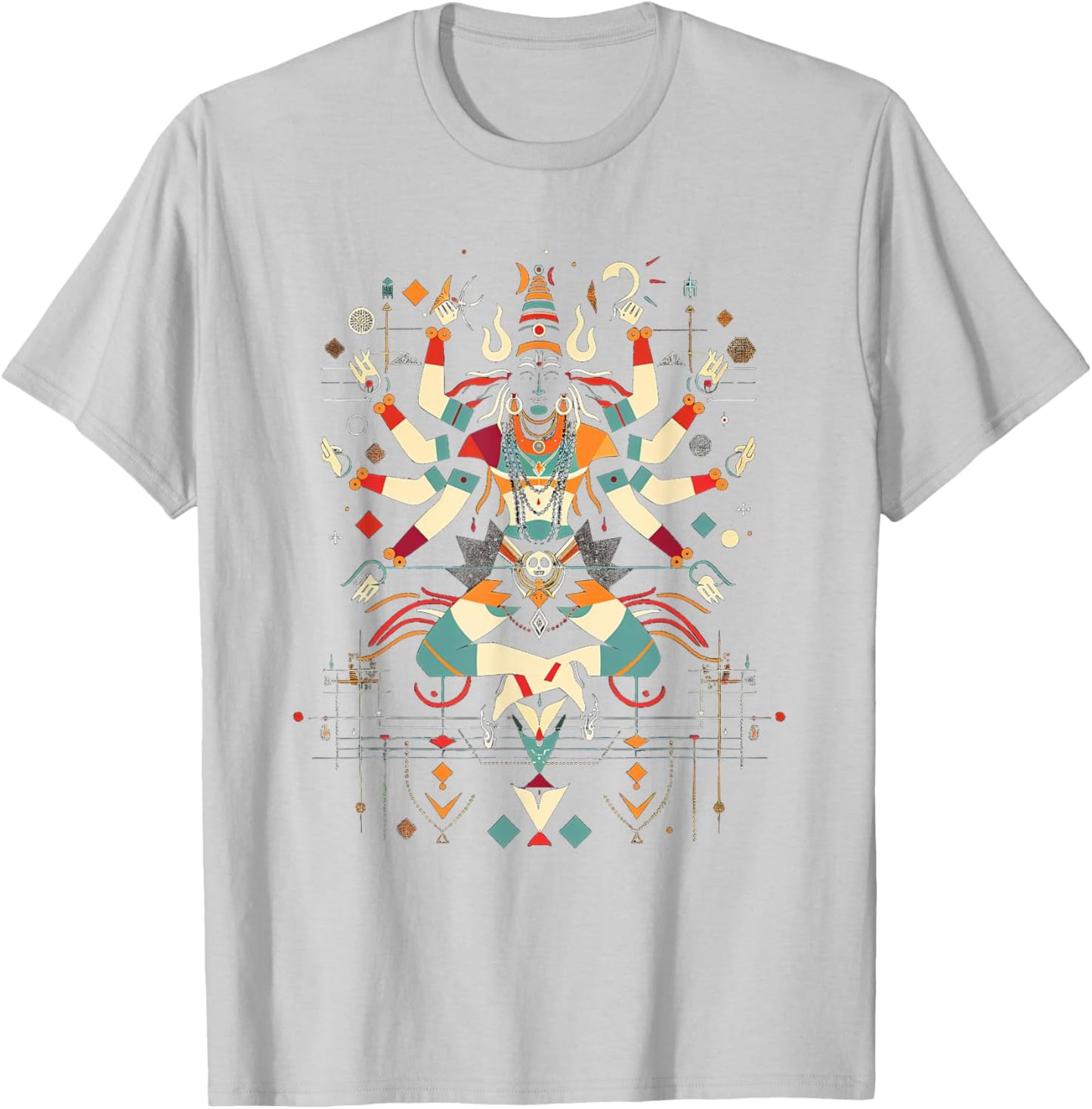 Shiva spiritual hindu god tandava dance yoga meditation T-Shirt - T-Shirt | Ash