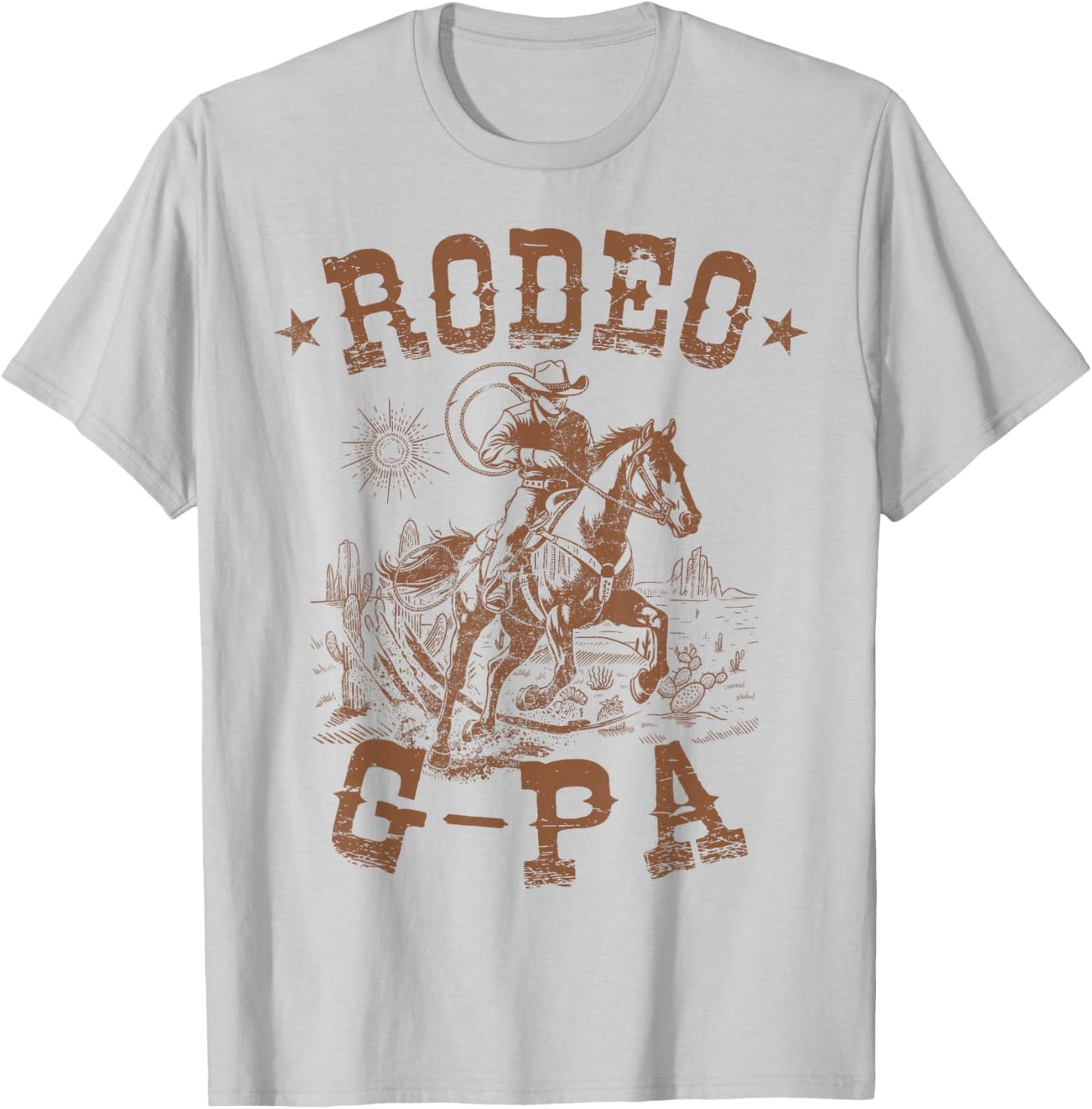 Rodeo G-Pa Western Cowboy Family Matching Father's Day T-Shirt - T-Shirt | Ash