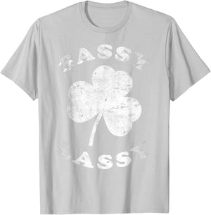 Sassy Lassy Funny T Shirt Women Girls St. Patrick's T-Shirt - T-Shirt | Ash