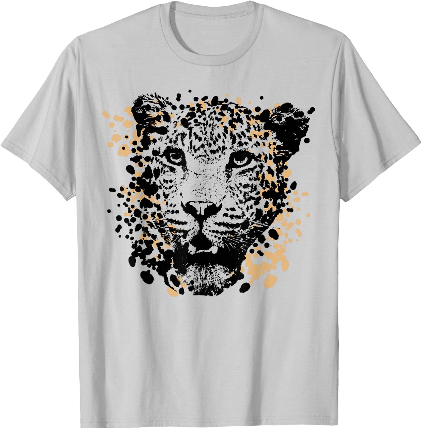 Vintage Splash Art Jaguar Animal T-Shirt - T-Shirt | Ash