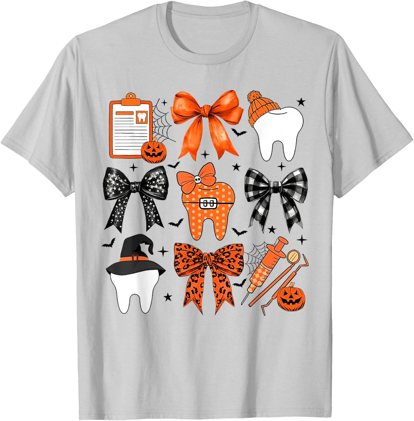 Coquette Halloween Dentist, Dental assistant Halloween T-Shirt - T-Shirt | Ash