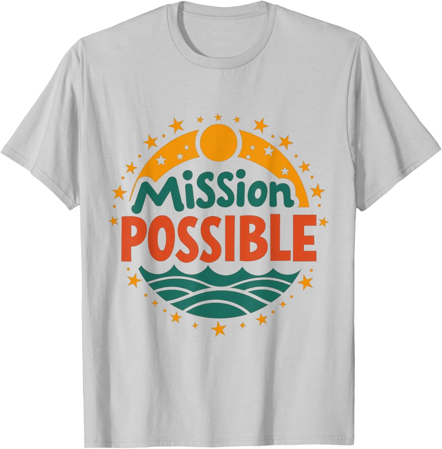 Mission Possible Motivational Inspirational School T-Shirt - T-Shirt | Ash