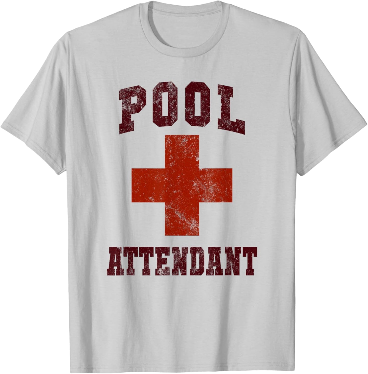 Funny Pool Attendant Off Duty Cruise Lifeguards Swim Camp T-Shirt - T-Shirt | Ash