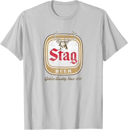 Stag Vintage Style - Logo T-Shirt - T-Shirt | Ash