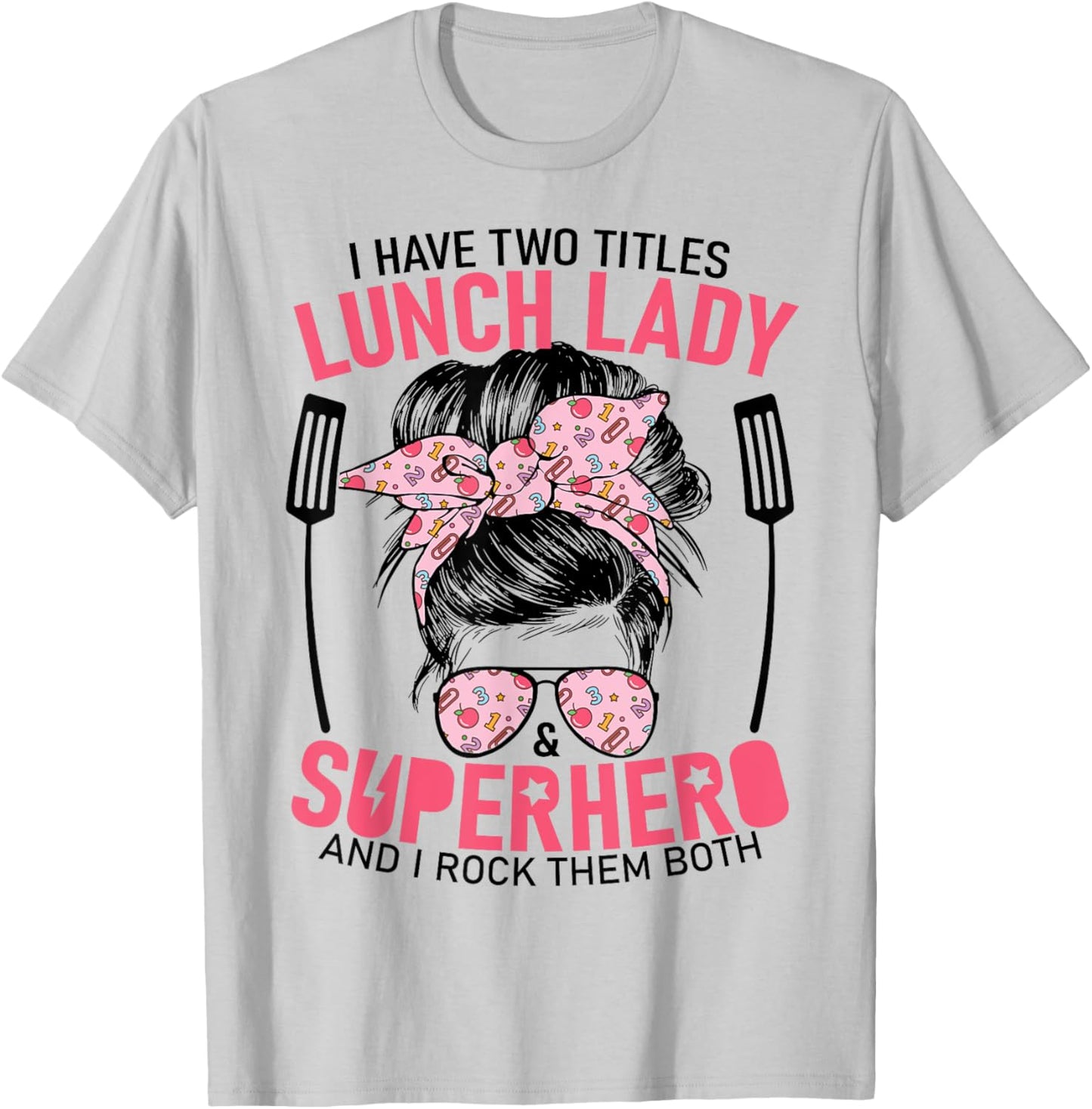 School Lunch Lady Superhero Funny Lunch Lady Women's T-Shirt - T-Shirt | Ash