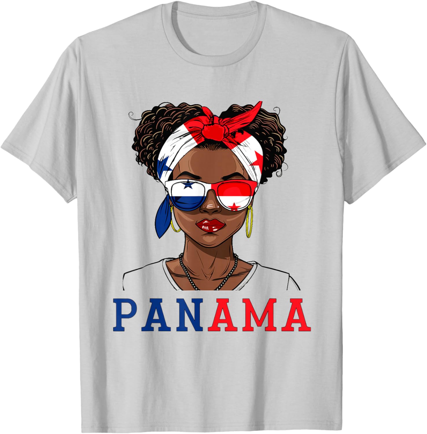 Panama Flag Outfit for Woman Decor Souvenirs Panamanian T-Shirt - T-Shirt | Ash