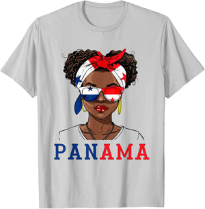 Panama Flag Outfit for Woman Decor Souvenirs Panamanian T-Shirt - T-Shirt | Ash