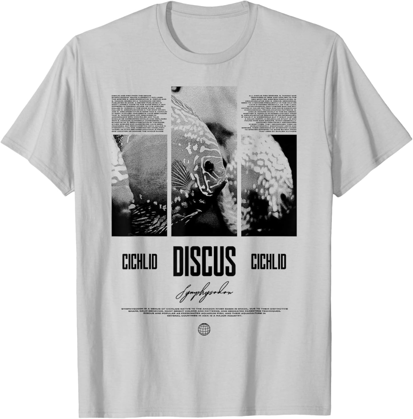Discus Fish Cichlid Aquarium Fish Keeper , white, S T-Shirt - T-Shirt | Ash