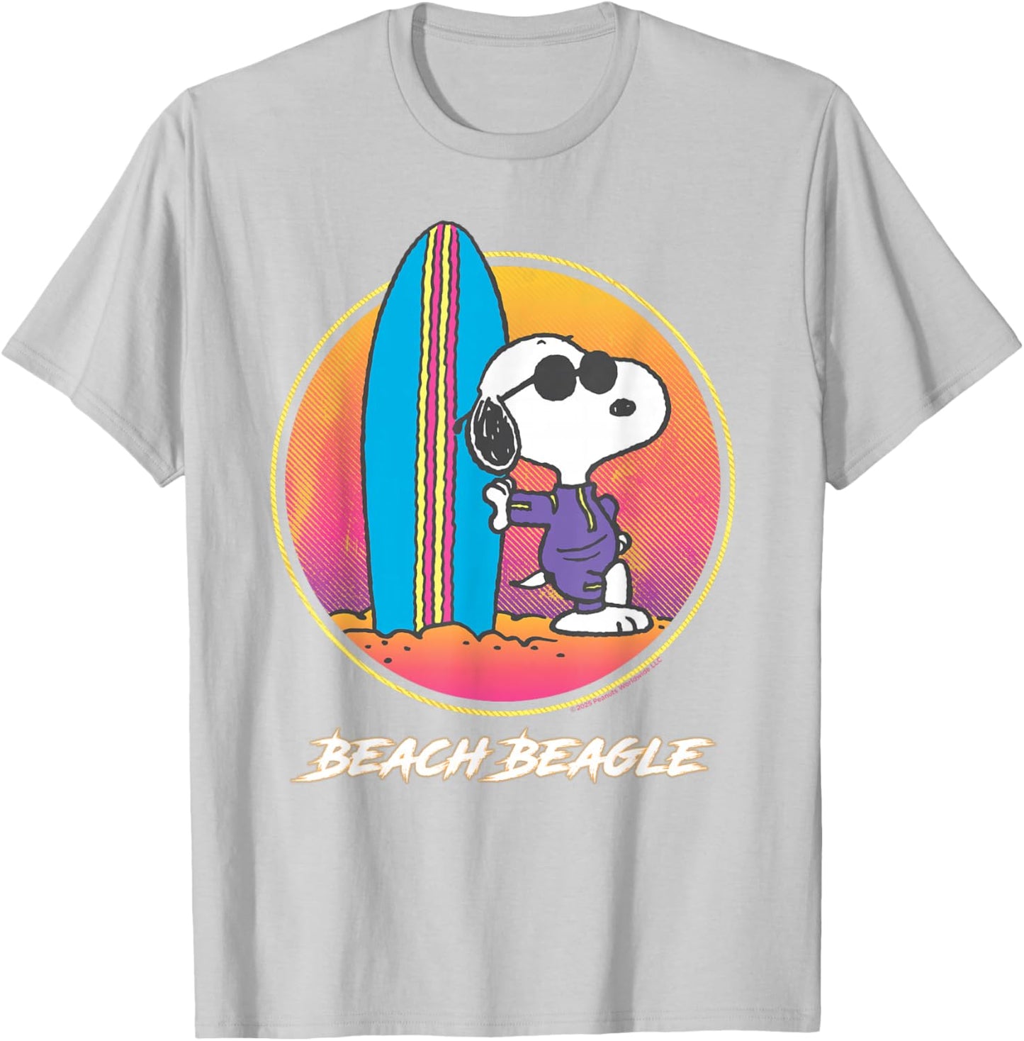 Peanuts Snoopy Aloha Disco Beach, Sommerspaß, Surfsport T-Shirt - T-Shirt | Ash