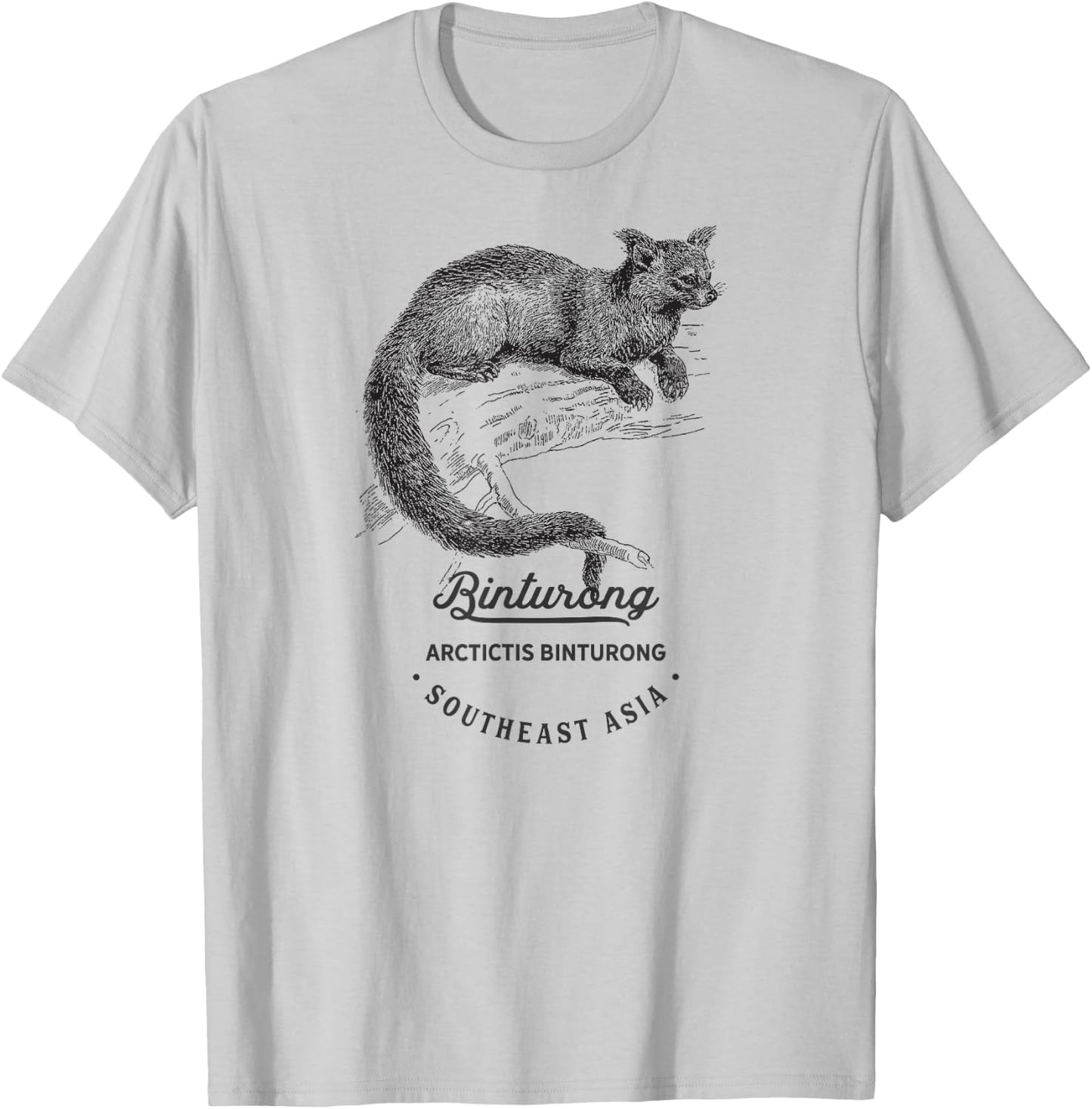 Binturong Cute Vintage Animal Print Birthday Child Woman T-Shirt - T-Shirt | Ash