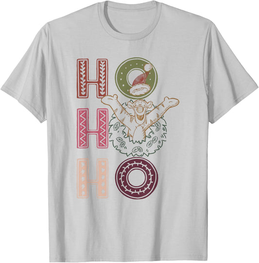 Disney Winnie the Pooh Tigger Christmas Ho Ho Ho T-Shirt - T-Shirt | Ash