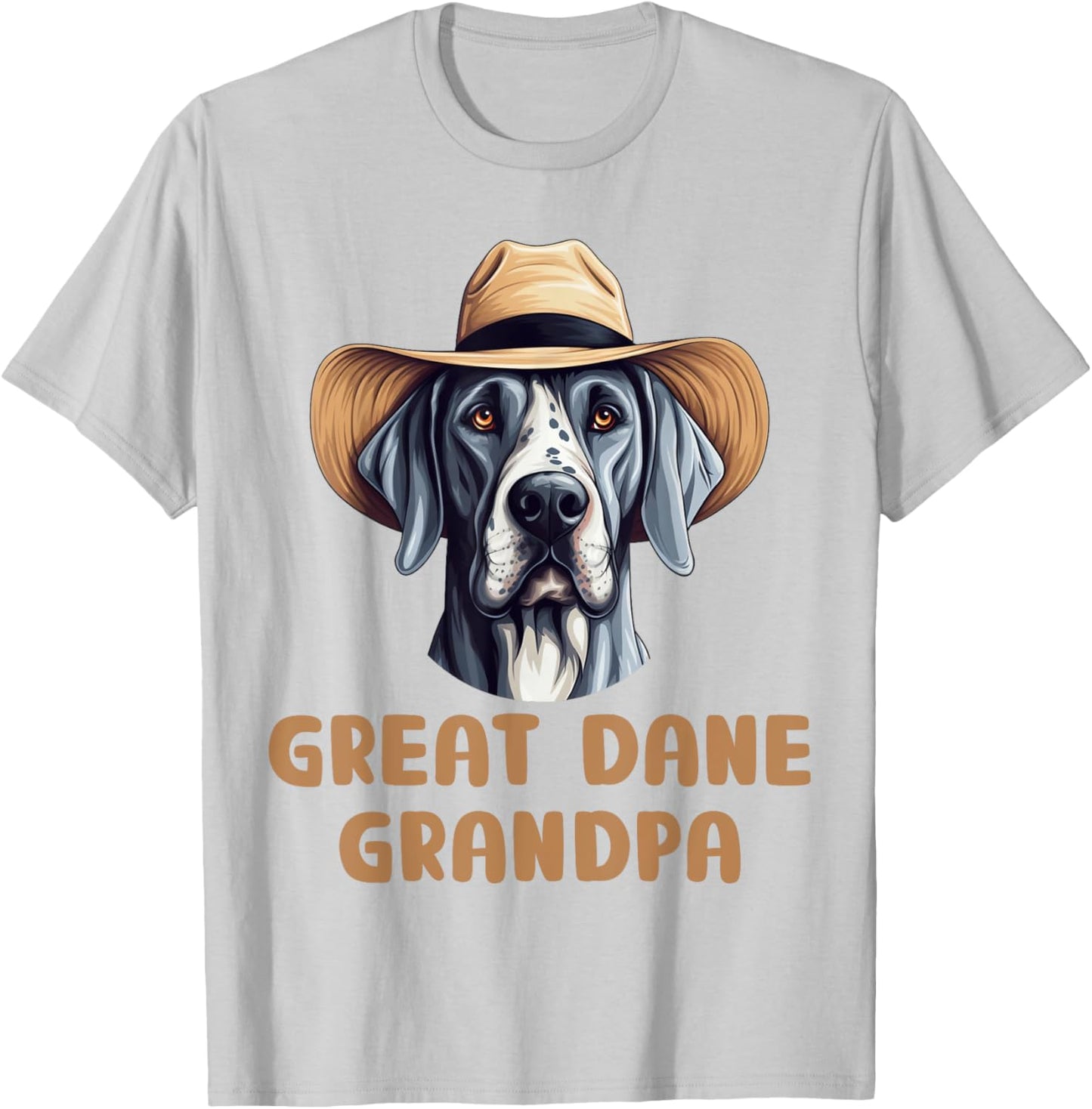 Great Dane Grandpa Dog Lovers Gift Funny Great Dane Owner Women Girls Kids T-Shirt - T-Shirt | Ash