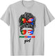 Half Portuguese And Puerto Rican Rico Portugal Flag Girl T-Shirt - T-Shirt | Ash