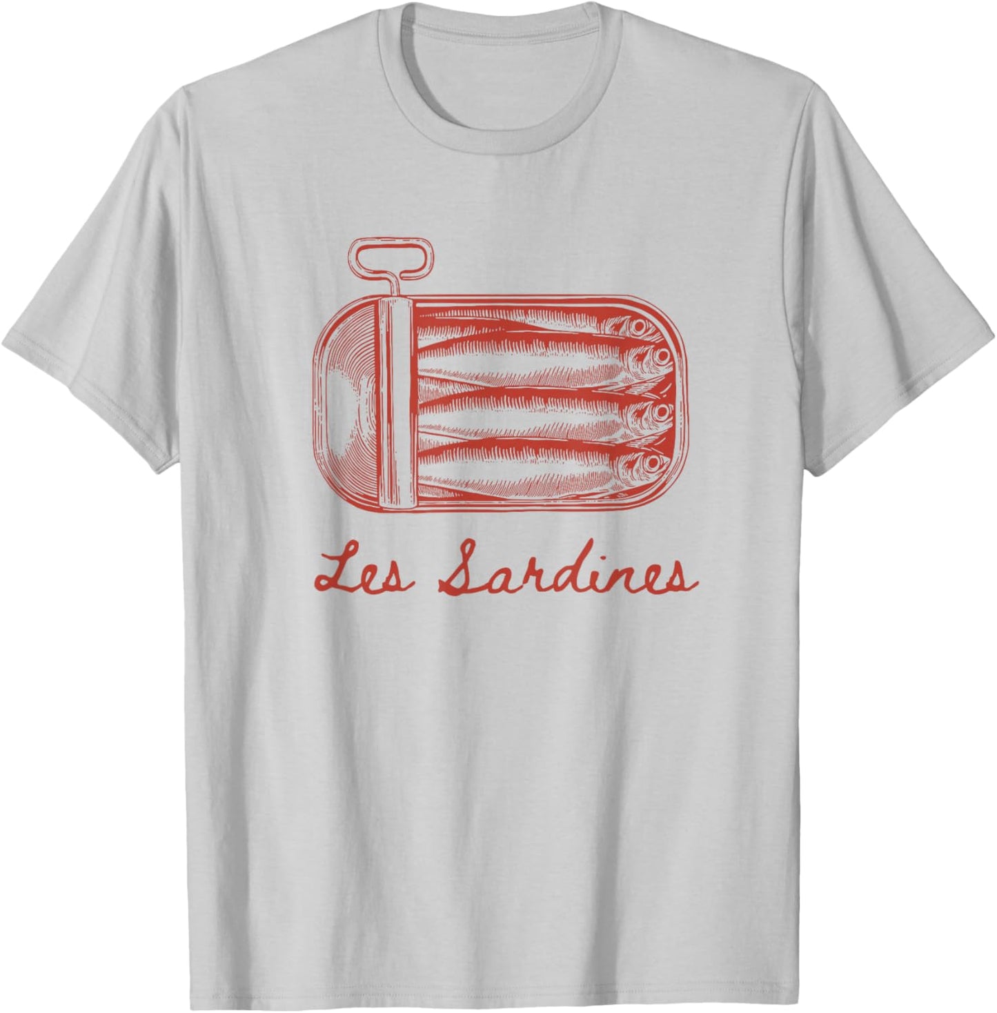 Les Sardines Fisherman Aesthetic Coastal Sardine Fish T-Shirt - T-Shirt | Ash