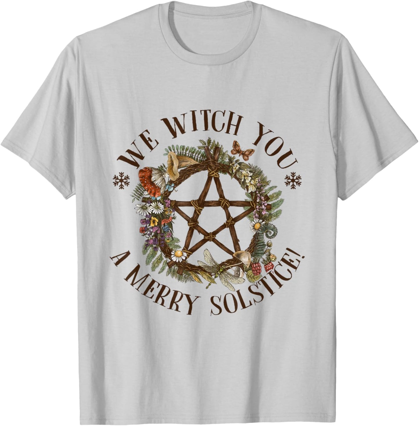 We Witch You A Merry Winter Solstice Yule Pagan Santa Wiccan T-Shirt - T-Shirt | Ash