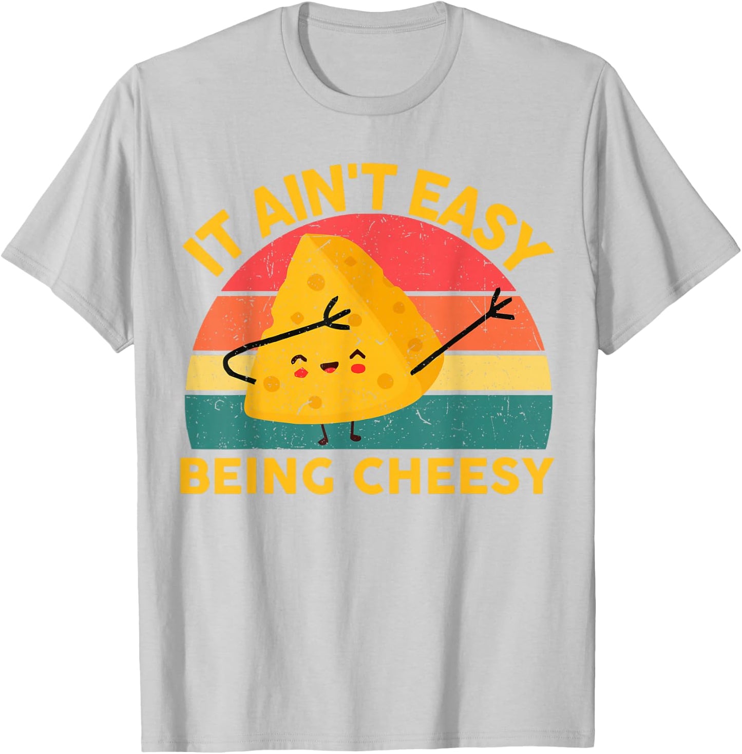 Cheese it Aint Easy Being Cheesy Funny Graphic Kids Boys Men T-Shirt - T-Shirt | Ash