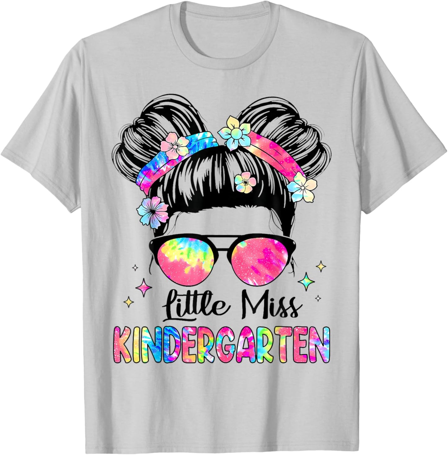 Little Miss Kindergarten Girls Kids Back To School Kinder T-Shirt - T-Shirt | Ash