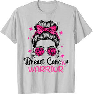 Breast Cancer Awareness Warrior T-Shirt - T-Shirt | Ash