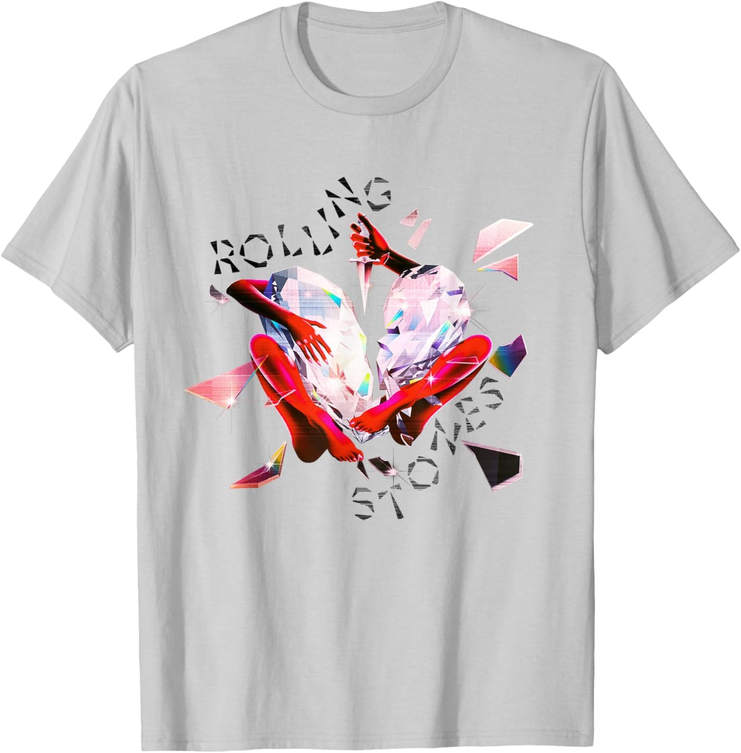Official The Rolling Stones Exclusive Prism Heart T-Shirt - T-Shirt | Ash