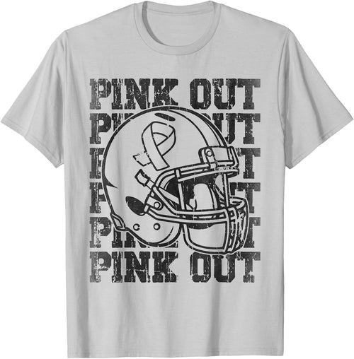 Pink Out Breast Cancer Awareness Football Mom Girls