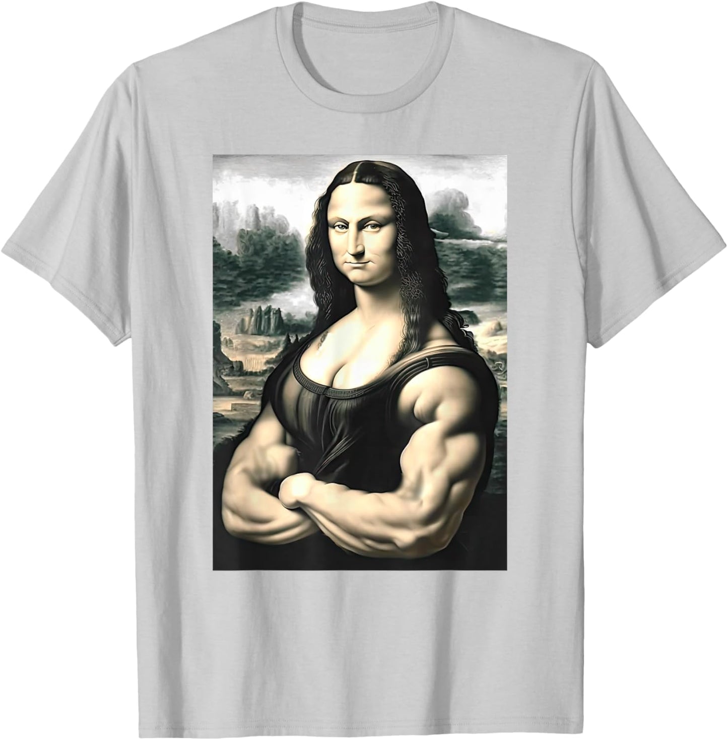 Mona Lisa Bodybuilding Parody Leonardo Da Vinci Men woman T-Shirt - T-Shirt | Ash