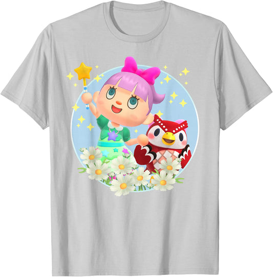 Animal Crossing: New Horizons Villager & Celeste Portrait T-Shirt - T-Shirt | Ash